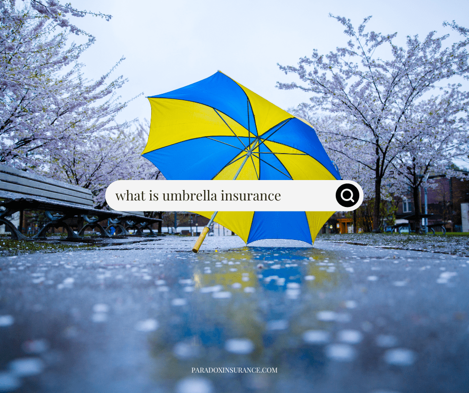 Colorful umbrella in the rain